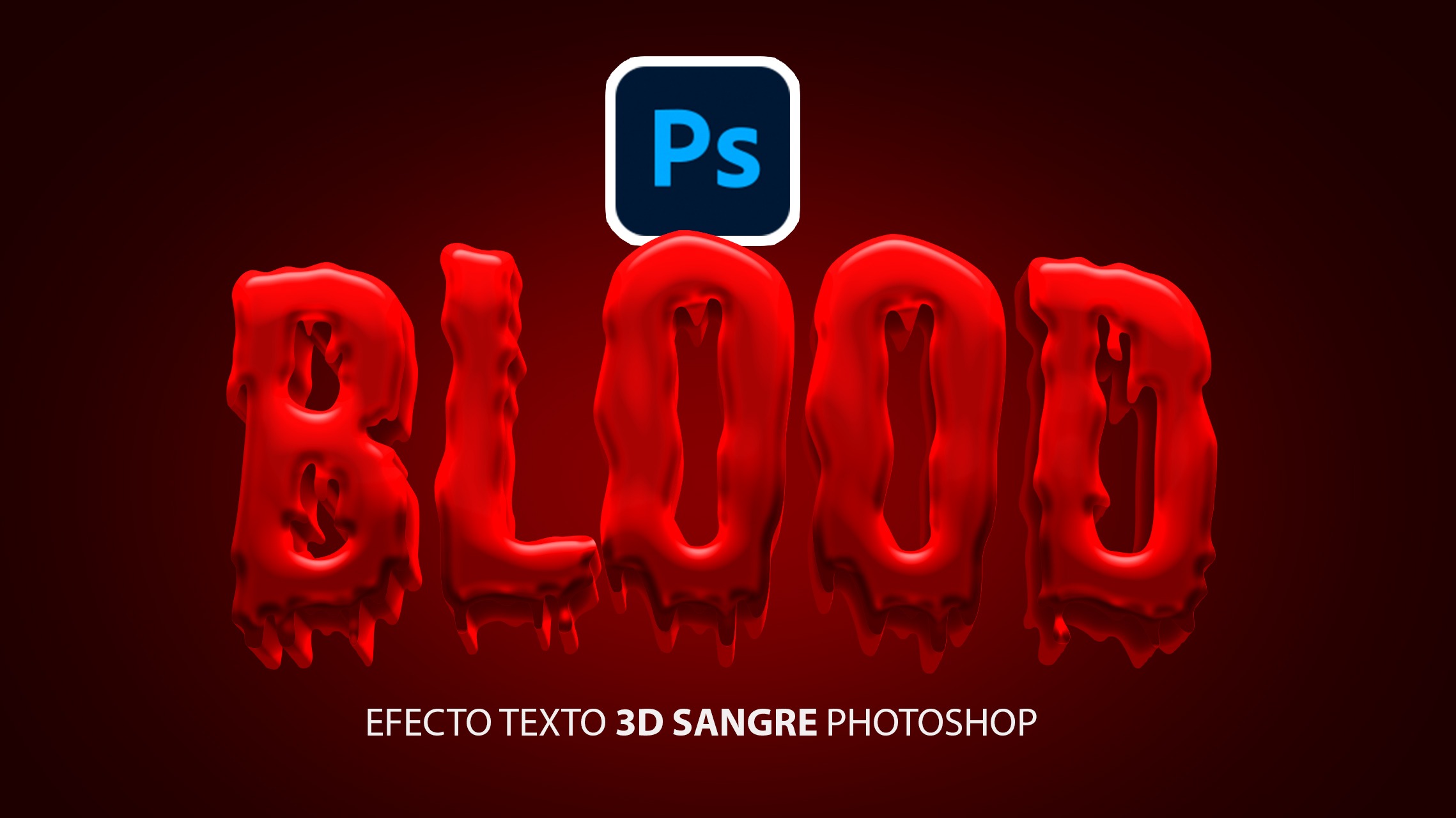 Blood text effect in Aprende Facil