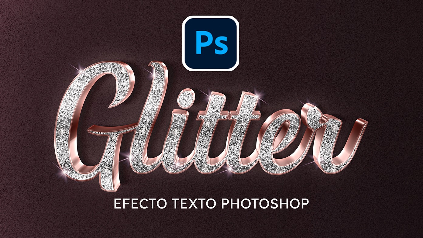 3D glitter text in Aprende Facil